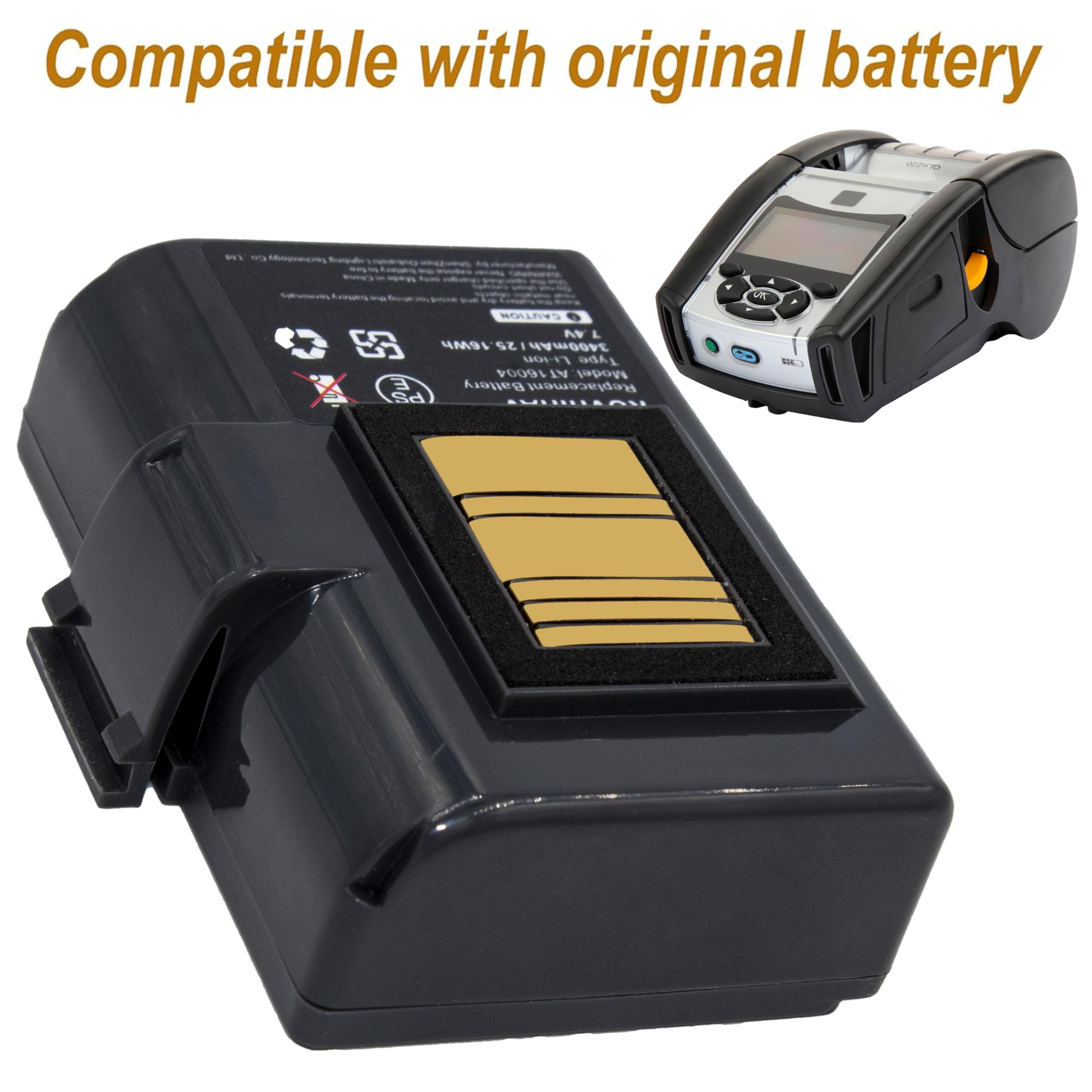Amazon.com: Replacement Battery for Zebra Zq520 ZQ500 ZQ510 Qln320