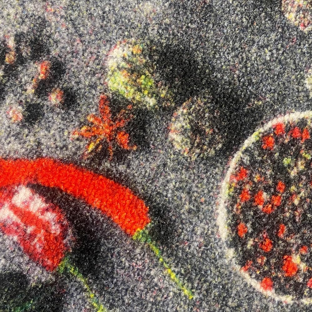 Teppich-Traum Tapis de Cuisine avec Dos en Gel antidérapant avec cuillères de Cuisine et épices colorées, 80 x 150 cm