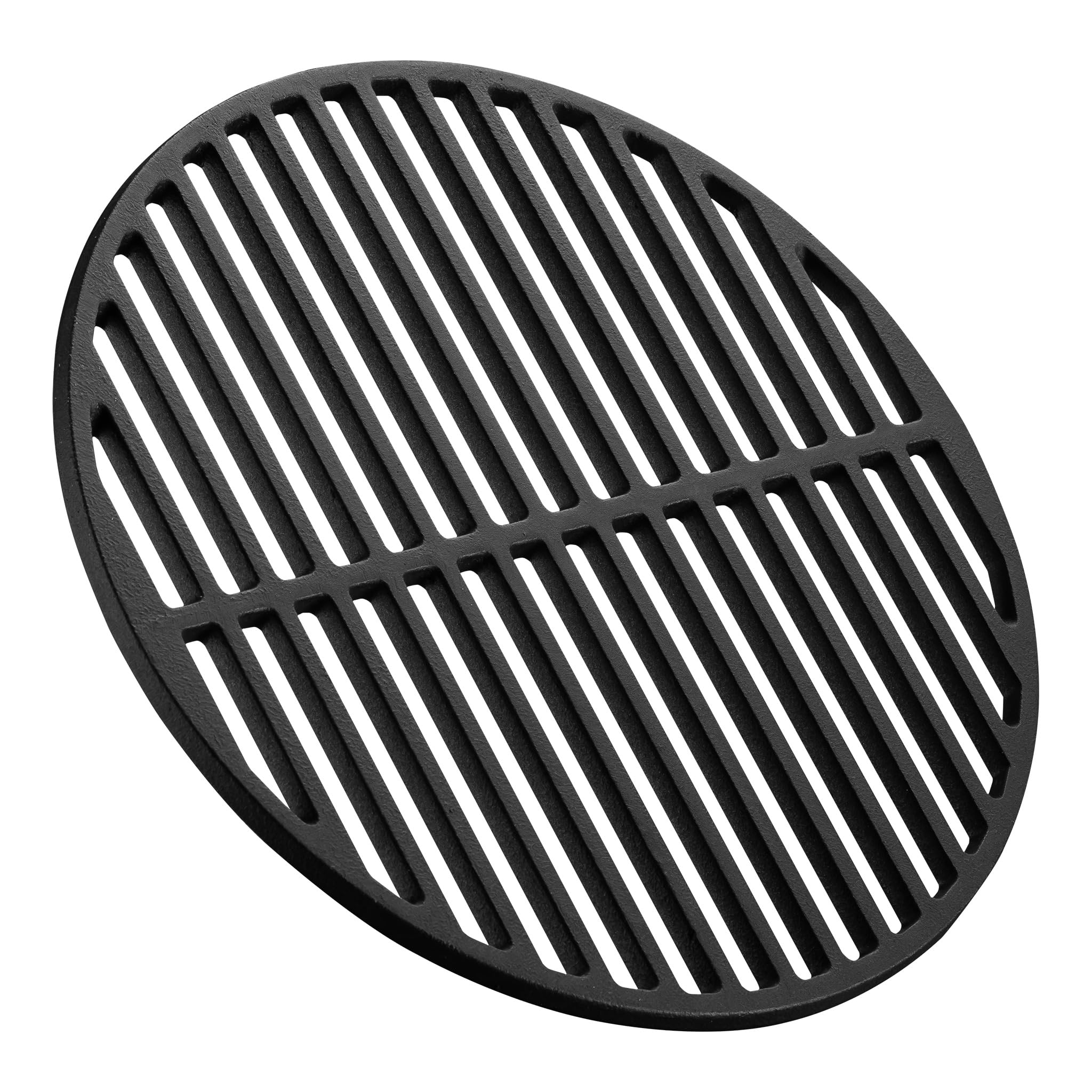 WilTec Round Cast Iron Grill Grate, Ø 34.5 cm, Solid Cast Iron Grill Grate, Heat Reistant, Ideal for Both Charcoal and Gas Grills