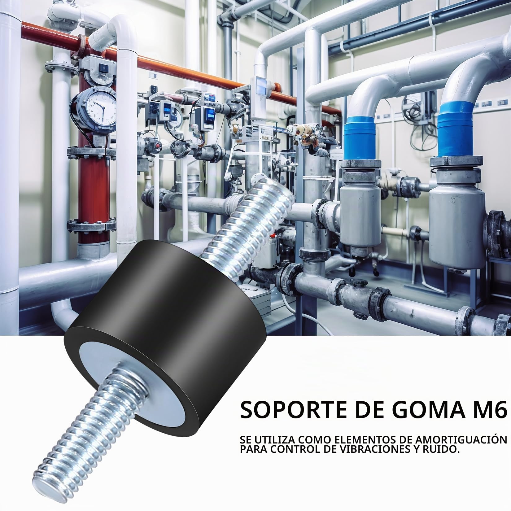 Amortiguadores de goma M6 Silentblock antivibración para aire acondicionado bombas compresores