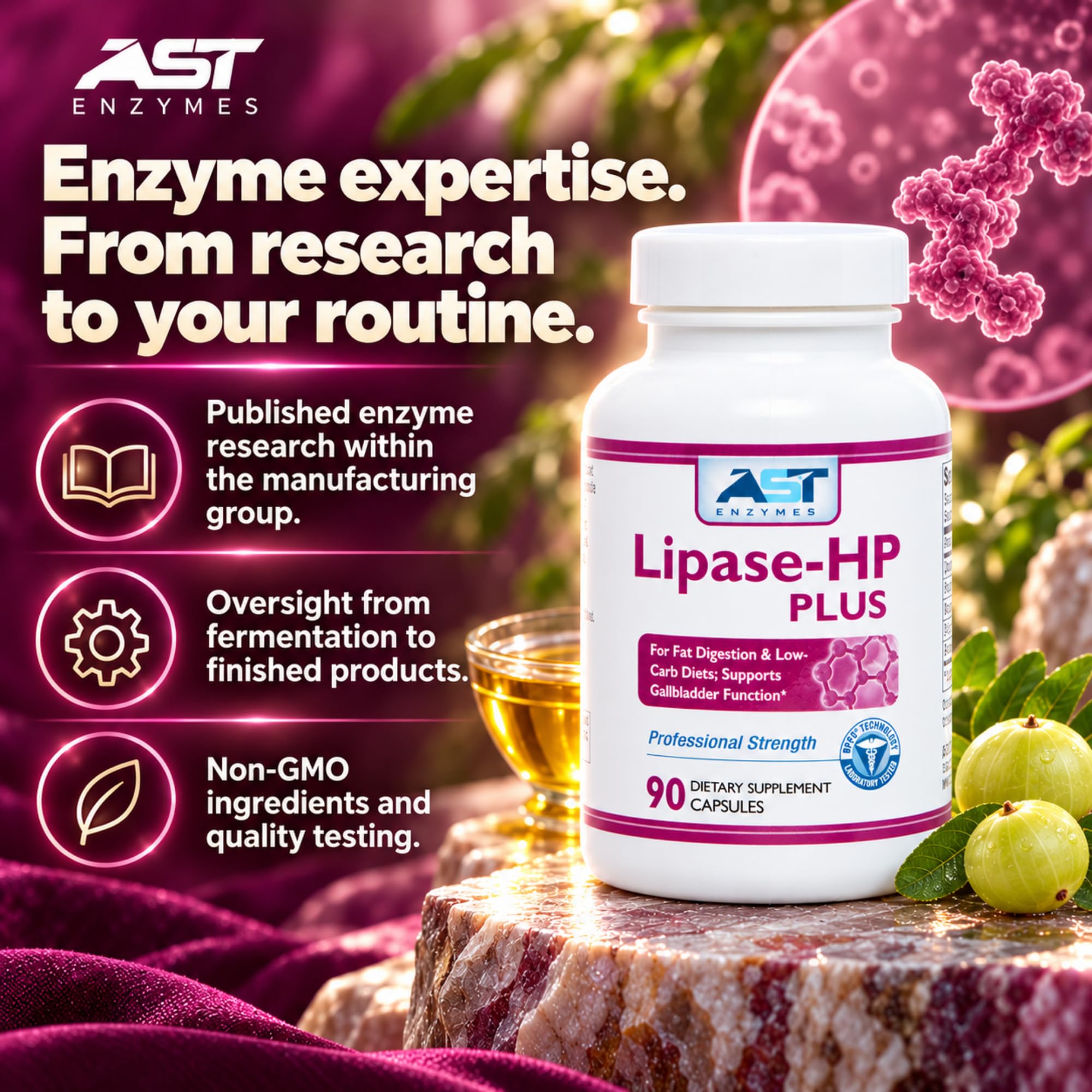 AST Enzymes Lipase-HP Plus Digestive Enzymes, 90 Capsules — Amazon image 6