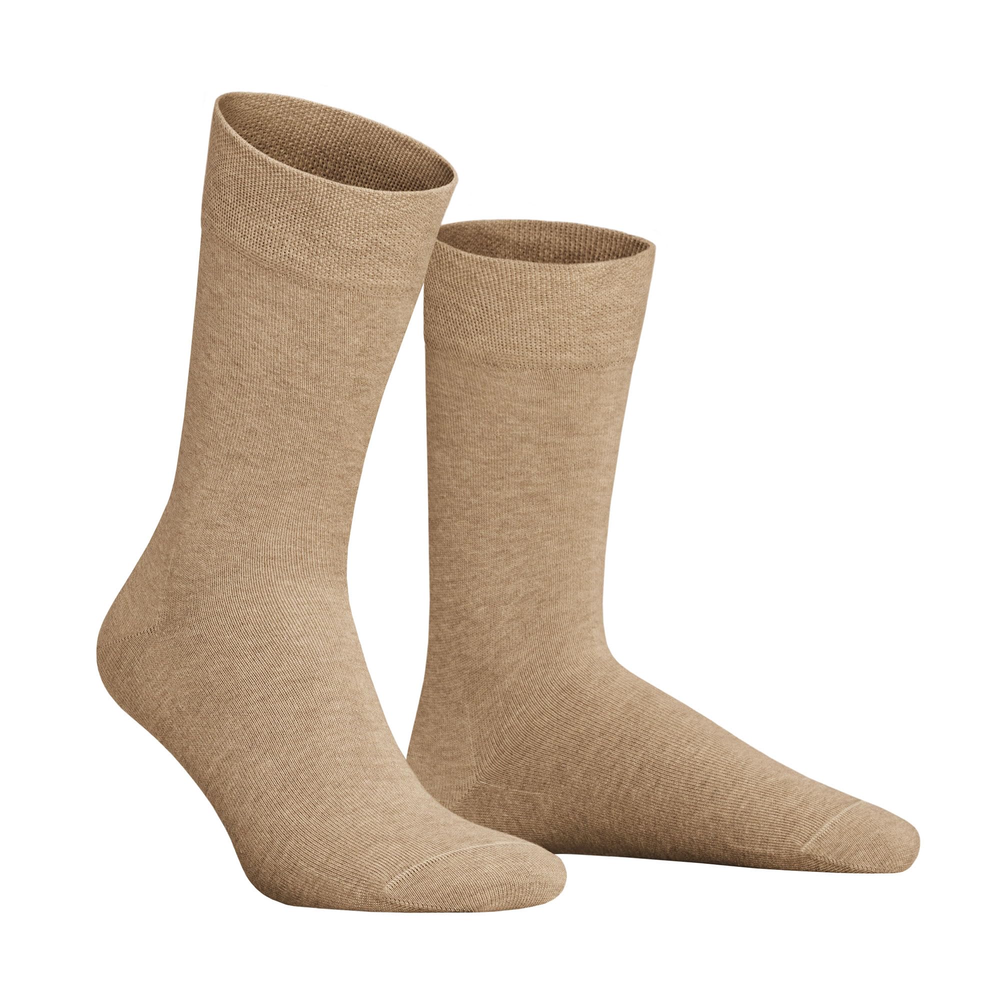 Hudson Men's Relax Cotton druckfreier Bund Socks, Beigemel, 47-48