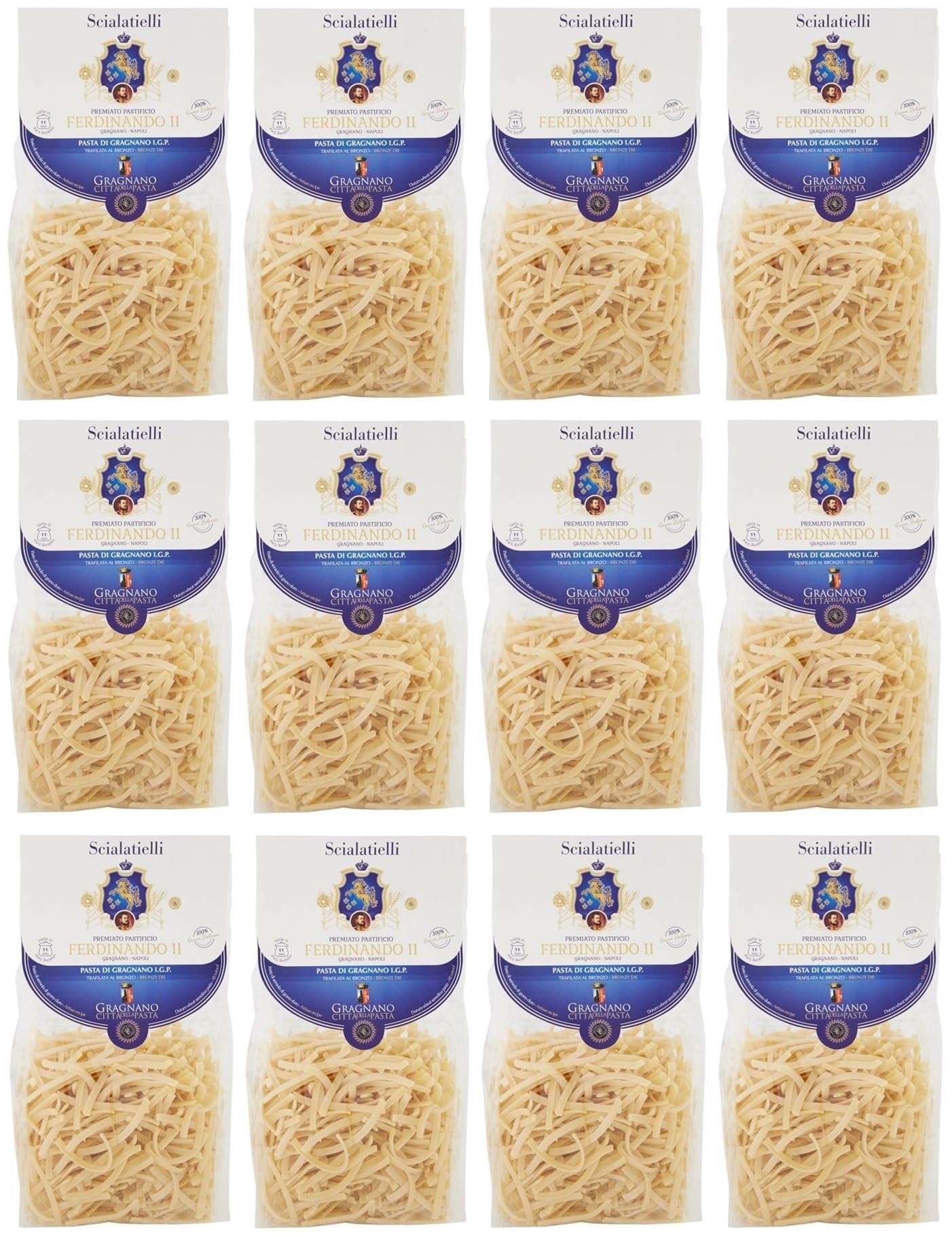 Rummo 12er-Pack Pastificio Ferdinando II Scialatielli Pasta di Gragnano I.G.P.,Nudeln aus Hartweizengrieß 500g