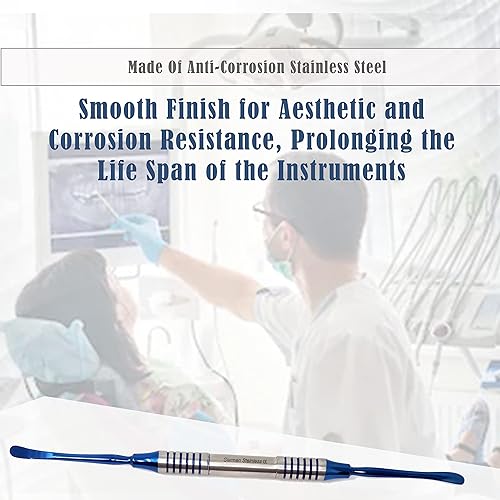Miniatura 5 de Elevador dental periosteal FREER Implante oral de doble extremo instrumento afiladoromo extremos, mango hueco de acero inoxidable de grado O.R,