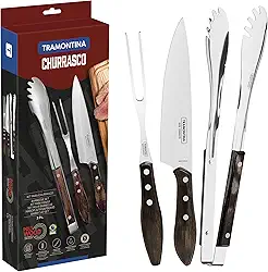 Jogo para Churrasco de Inox Polywood 3 Peças - Tramontina