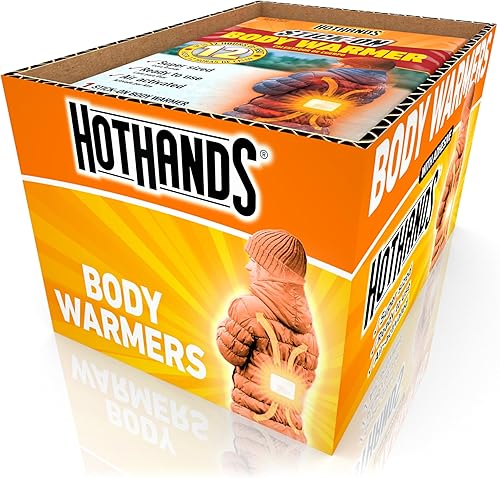 HotHands - Calentadores corporales adhesivos de 12 horas, paquete a granel de calentadores activados por aire, 20 calentadores individuales, hasta