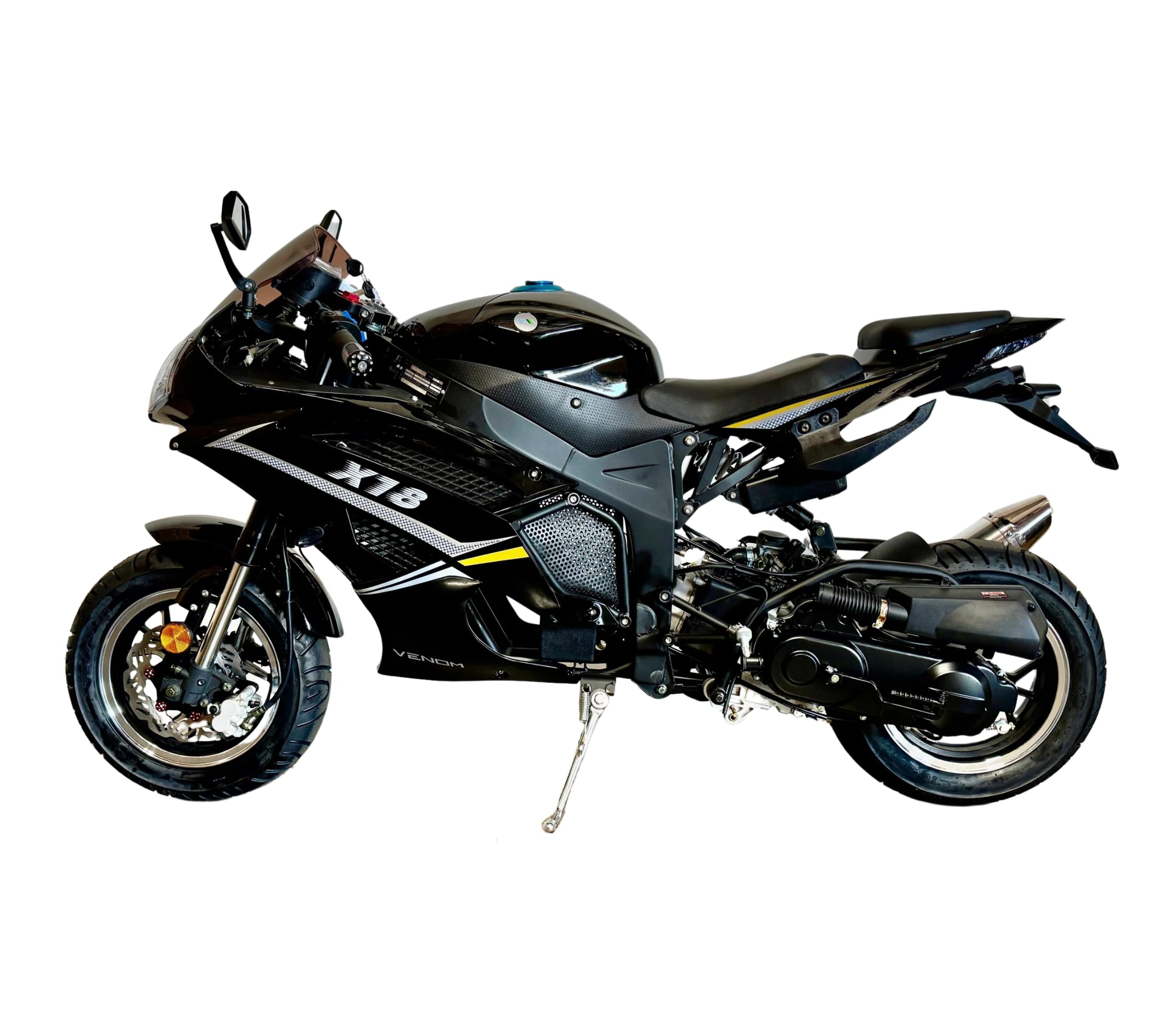 Amazon.com: 50cc Ninja Motorcycle Black | Venom x18 | 49cc Moped