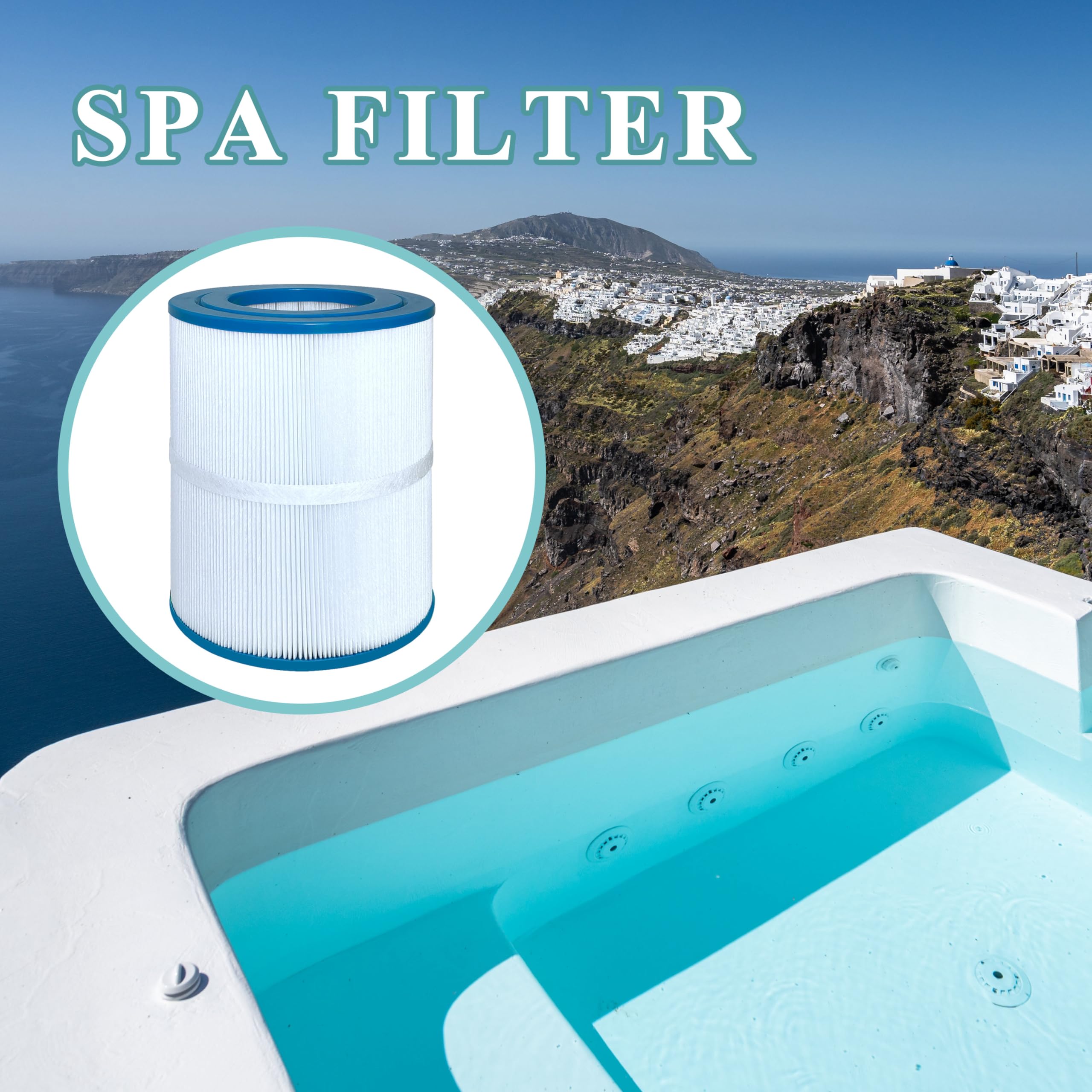 Filtro de spa compatible con PDM 28, 461273, FC-9944, SD-01392, AquaRest, Dream Maker filtro de bañera de hidromasaje de 28 pies cuadrados, paquete de 2