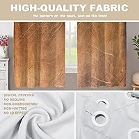 Vista 707 de Cenefas de cocina modernas con patrón de cobre marrón dorado para ventanas, cenefas opacas abstractas de marcas de arañazos y cortinas opacas