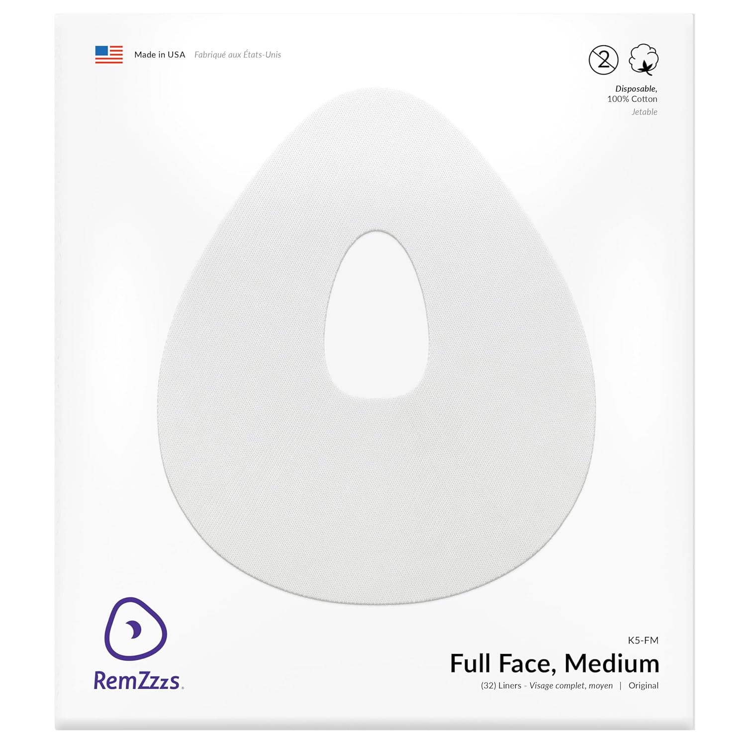 RemZzzs Full Face Cpap Mask Liners (K5-FM) - Reduce Noisy Air Leaks and Painful Blisters - Cpap Supplies and Accessories - Compatible with Fisher Paykel and Hans Rudolph