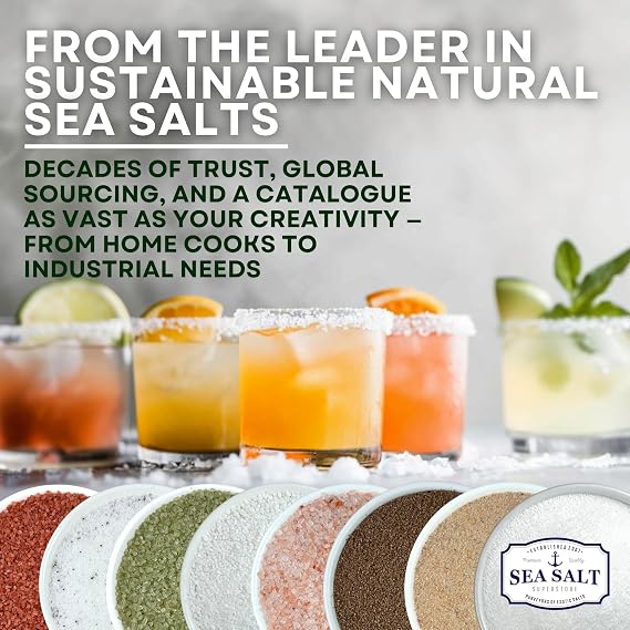 Sea Salt Superstore Margarita Lime Salt, Lime Zest, Cocktail Rimmer, 6 oz | Unrefined natural margarita salt rimmer for garnishing cocktails, refreshing drinks, and glassware