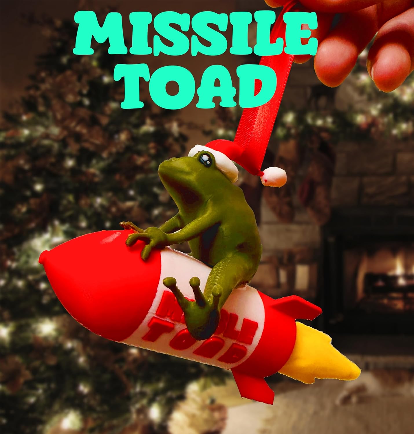Missile Toad Mistletoe Frog Holly Christmas 3D Printed