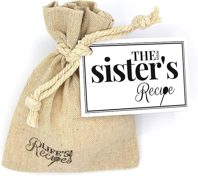 The Little Sister's Recipe - Unique, Sentimental, Keepsake Gift for a Sister from a Brother or Sister to say How Amazing she is and The Best Sister Ever!