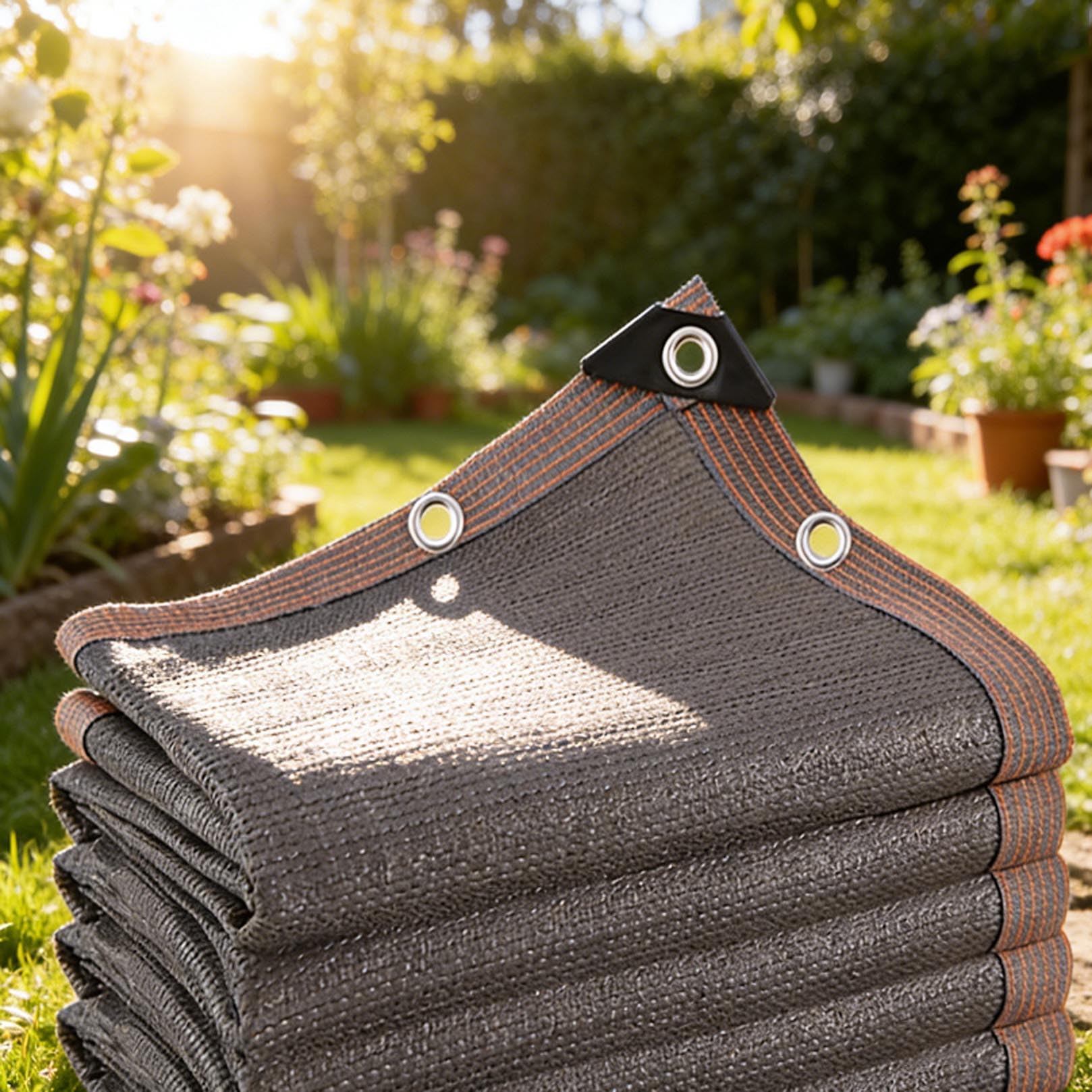 Filet D'Ombrage pour Serre agricole Gris Toile Ombrage Taux D'Ombrage De 95% Filet Anti Chaleur, Filet Anti Feuille Piscine Protection Solaire pour pergola d'extérieur