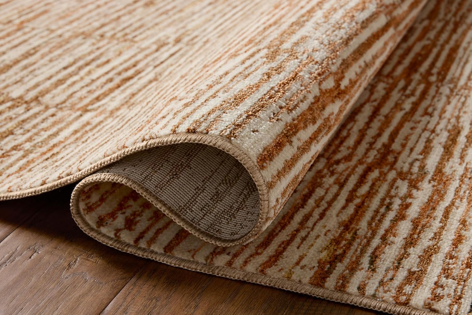 Loloi Nellie Collection NEL-01 Terracotta/Ivory 6'-3" x 9'-6" Area Rug