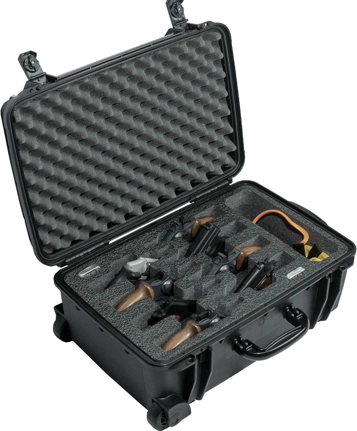 Case Club 8 Revolver/Semi-Auto Pre-Cut Waterproof Case with Accessory Pocket & Silica Gel to Help Prevent Gun Rust