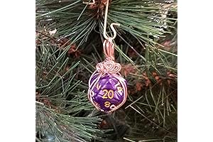 MillBear RPG gamer ornaments - D20 Christmas Tree Ornament Wire Wrap D20