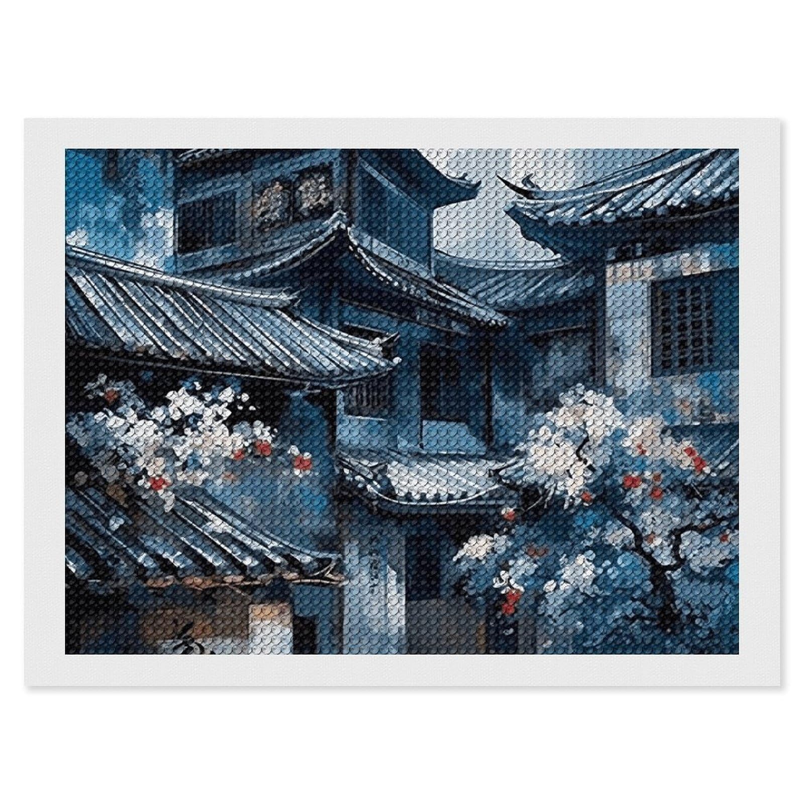 Diamond Painting Kits for Adults - DIY Diamond Art Kits for Beginners - Full 5D Paint Drill Diamond Dots Paintings- Architectural Painting Diamonds Pictures Gem Art And Craft Wall Decor 12"x16"