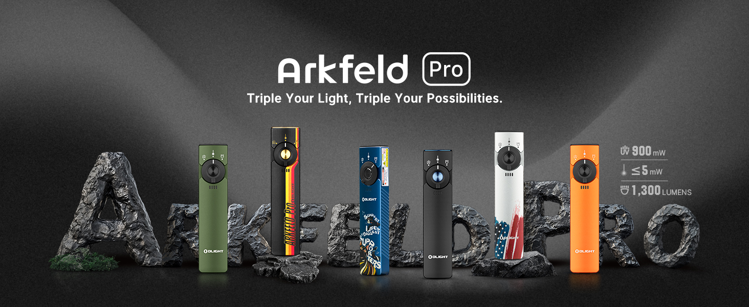 OLIGHT (オーライト) Arkfeld Pro ドラゴン(ブラック) OLIGHT Arkfeld Pro Dragon CW Flat EDC LED 1300 Lumens