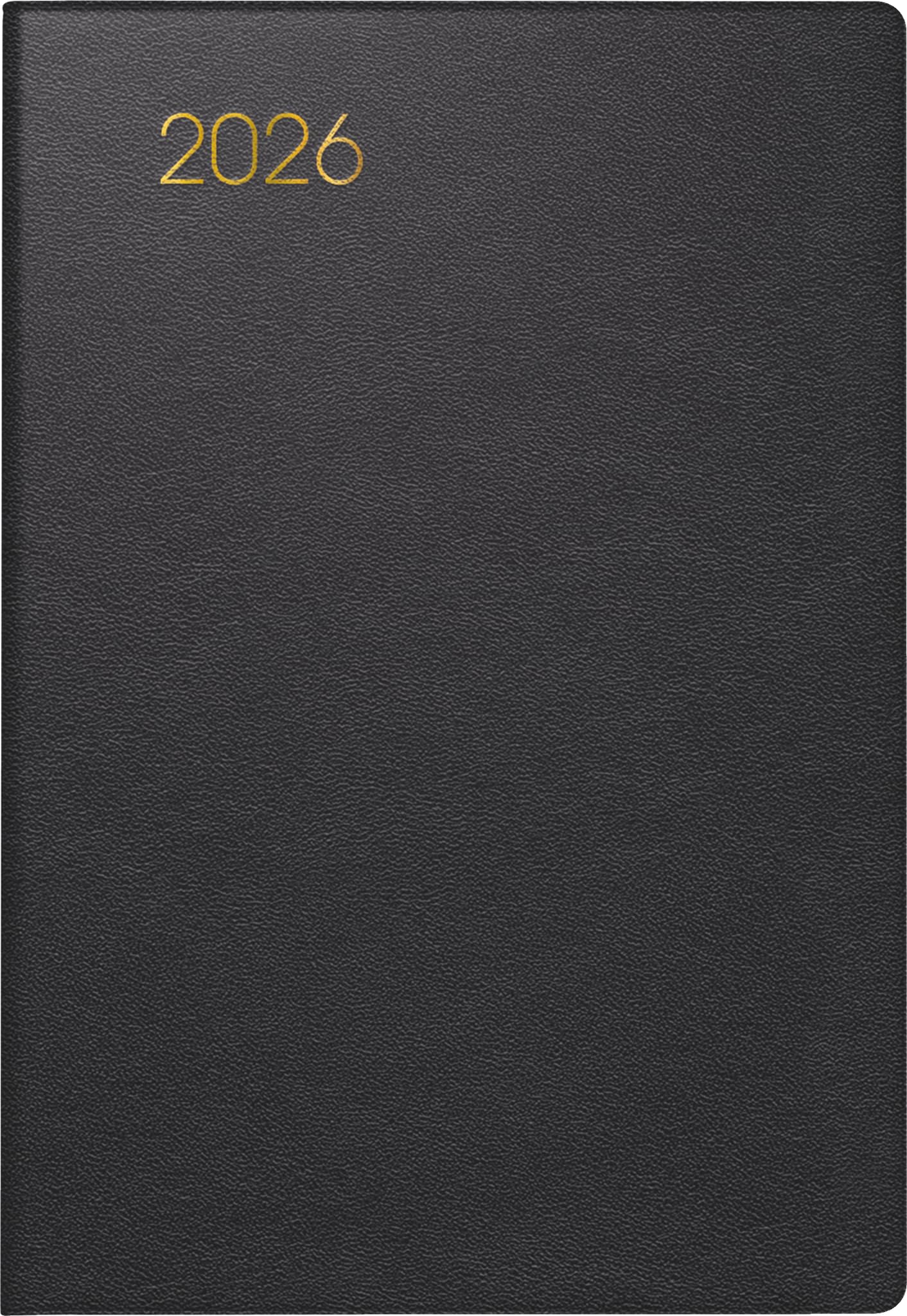 BRUNNEN Pocket Diary Model 723 2026 | A7, Leather, Black