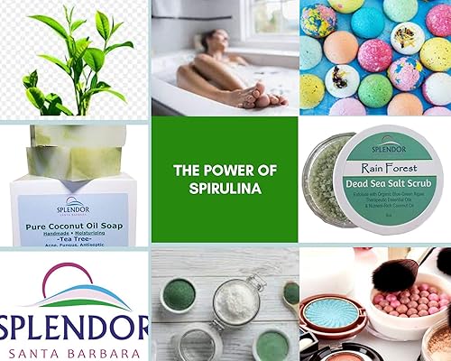 Miniatura 3 de Suministros para hacer jabón en polvo de espirulina orgánica, colorante natural, pigmento en polvo de tinte finamente molido (4 onzas) para jabón