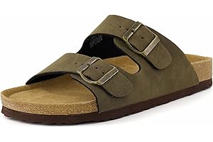 Cushionaire Men's Lane Cork Footbed Sandal with +Comfort