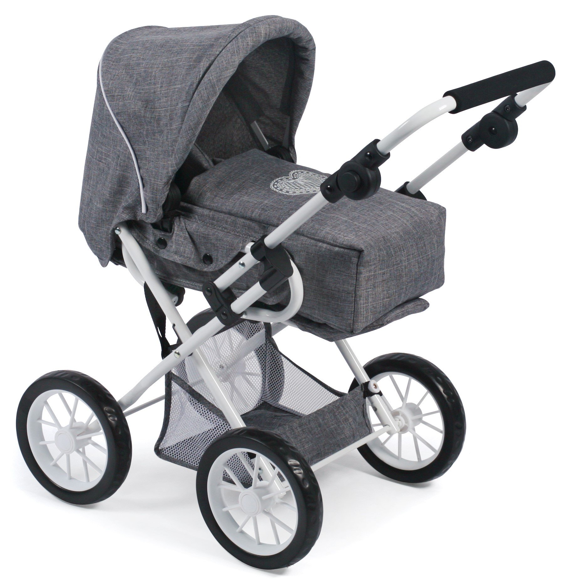 Bayer Chic 2000 Leni 560-76 Combi Doll's Pram Denim Grey โ image 1