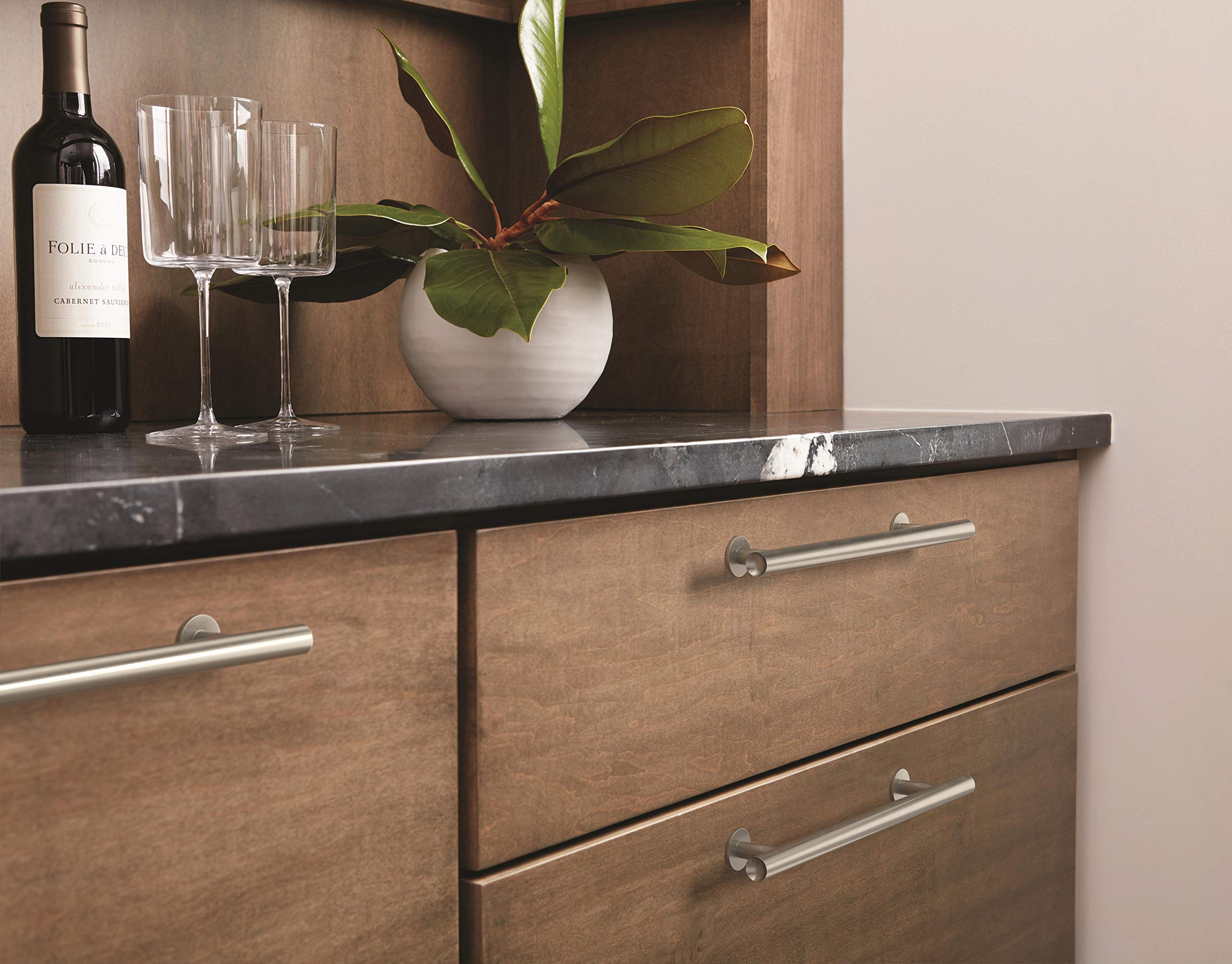 Amerock BP36865G10 Radius Cabinet Pull, 3-3/4 in. Center-to-Center, Satin Nickel - Image 2
