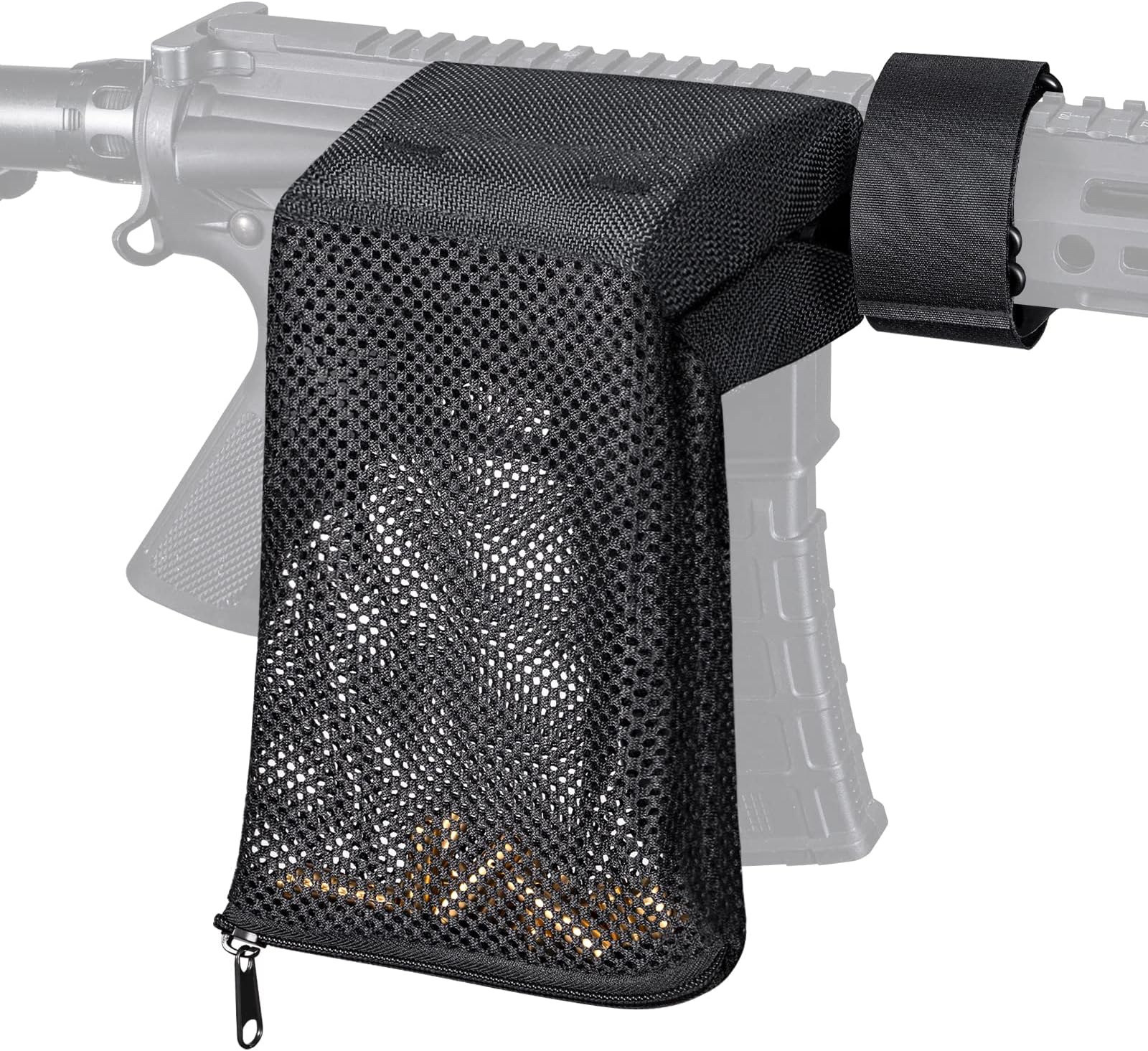 CVLIFE Brass Shell Catcher Cartridge Collector Mesh Heat Resistant Padded Mesh Brass Casing Catcher with Zippered Bottom Quick Release Brass Catcher