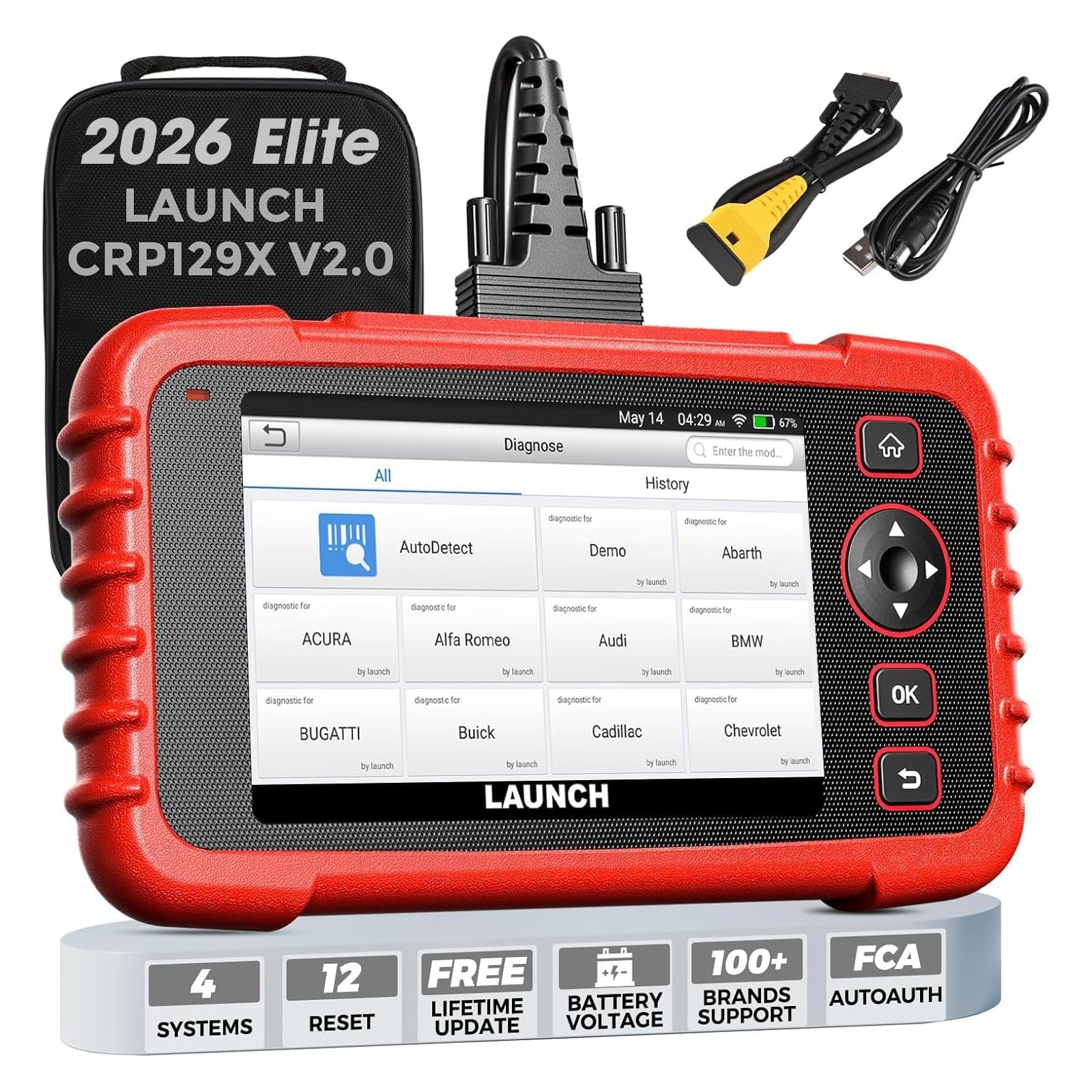 Amazon.com: LAUNCH CRP129X OBD2 Scanner, 2026 Elite Lifetime Free