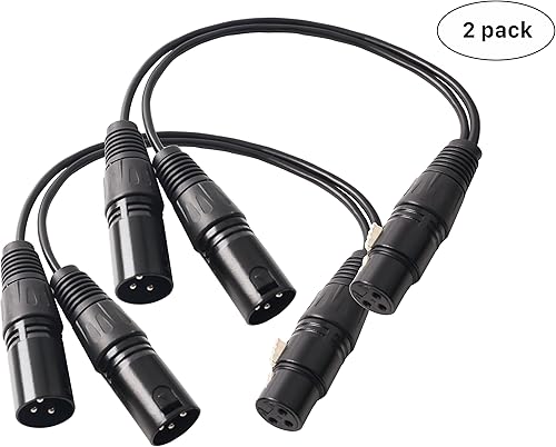 Devinal Y-Splitterkabel  3-polig XLR weiblich auf zwei XLR mA nnlich  symmetrisch  XLR-Stecker auf XLR-Stecker  cm  StA ck