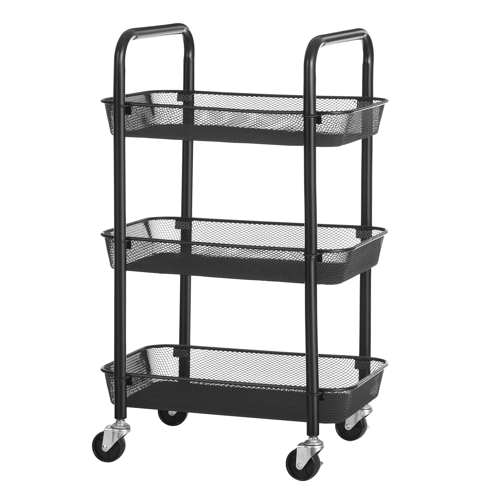 Buy SONGMICS Rolling Cart, 3Tier Metal Storage Cart, Kitchen Storage