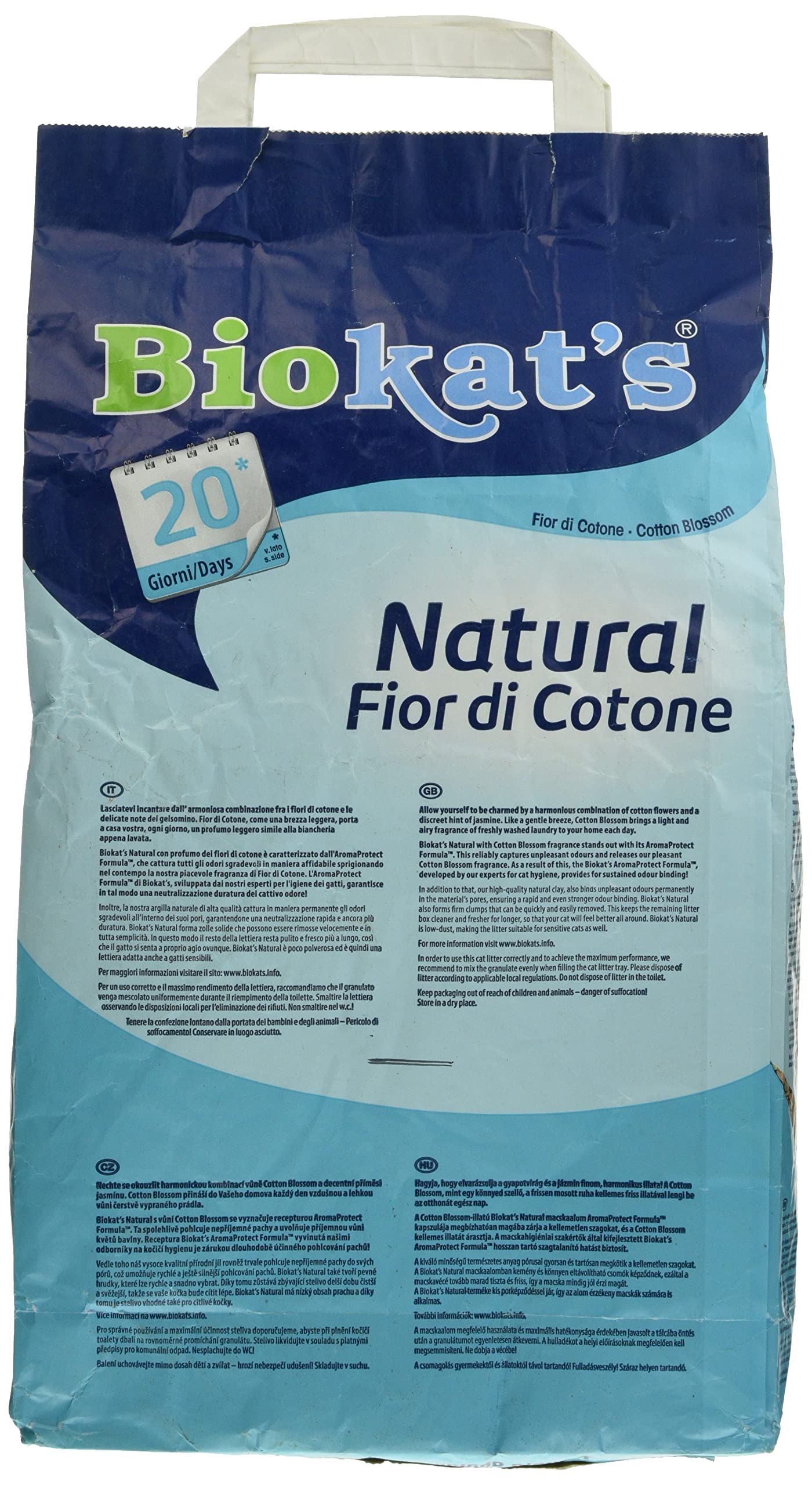 Gimborn Biokat's Żwirek dla kota Zapach Kwiat naturalnej bawełny, 5 kg