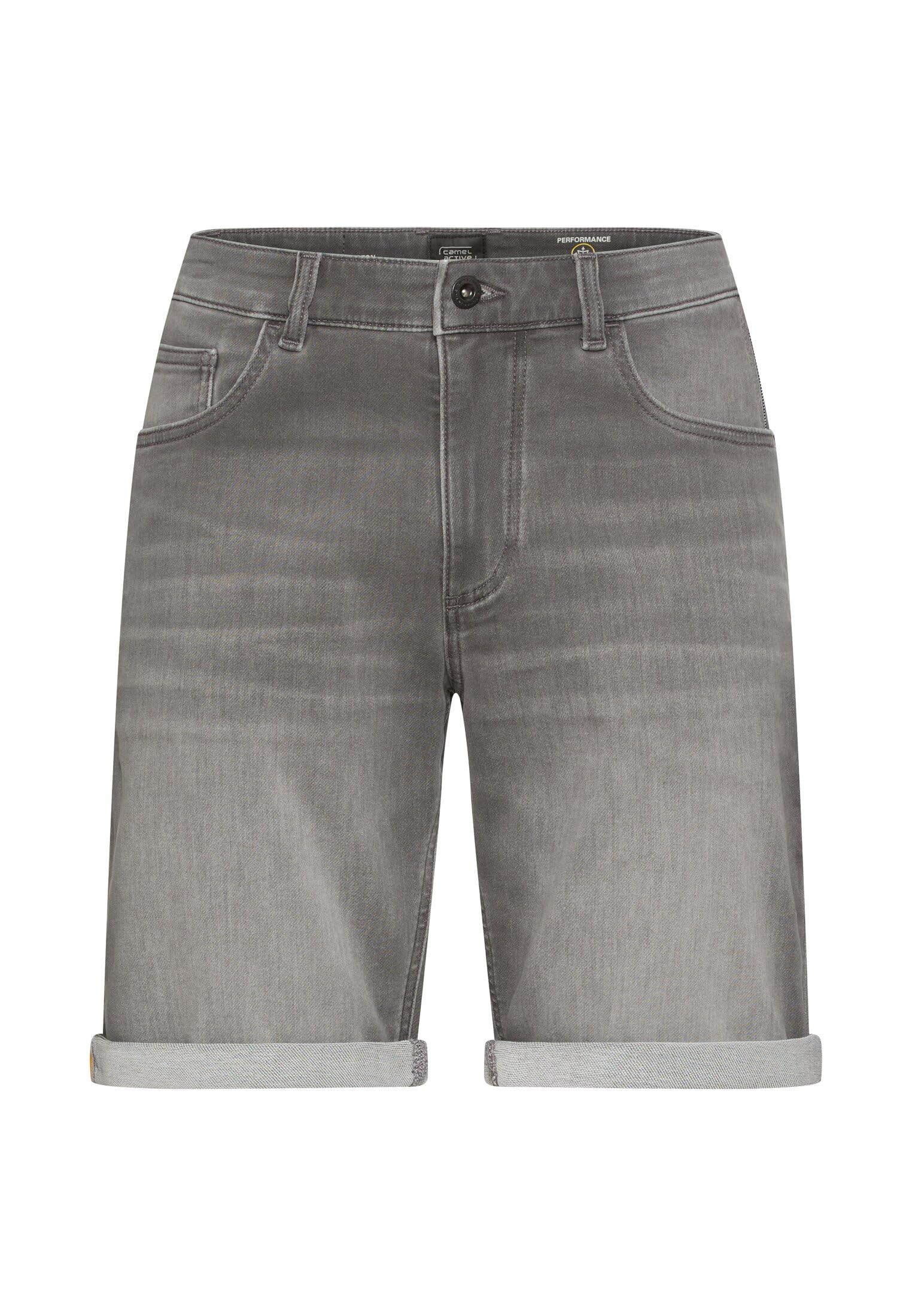 camel active Herren Jeans Shorts mit Reißverschluss