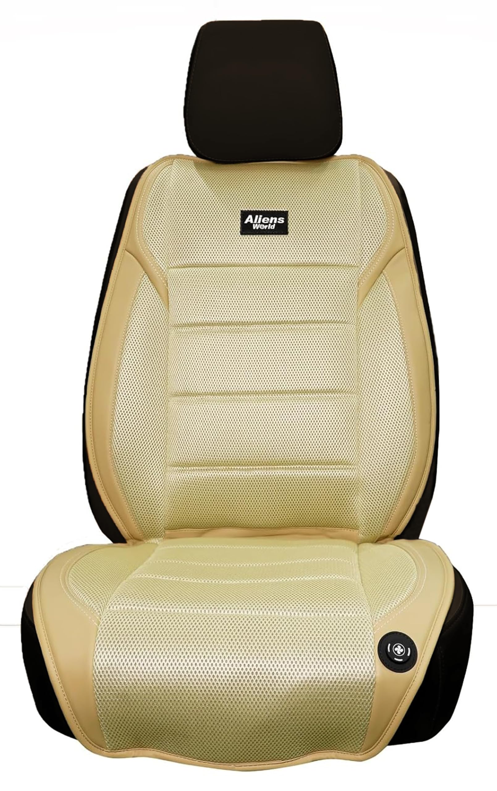 aliens world Ventilated Seat Cover Big,10 Fan Conditioned Cooler Pad 3 Speeds Car Seat Cushion Cover Car Accessory Universal for Cars, Trucks, SUVs (Beige)