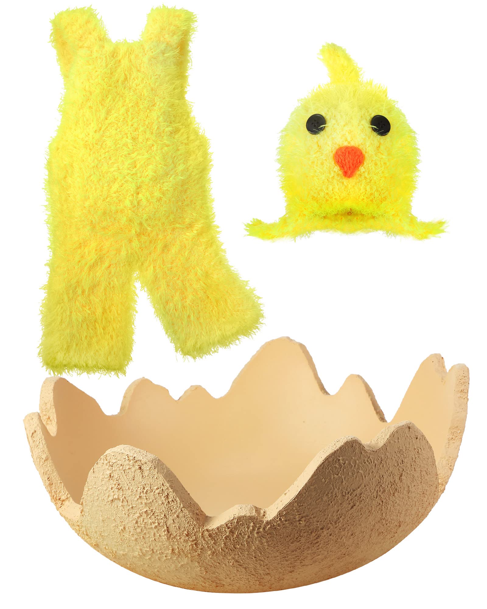 Photo 1 of Haysandy Newborn Baby Photography Props, 1 Piece Cracked Egg Shell Photography Prop and 1 Piece Newborn Photography Clothes Outfits for Baby Girl Boy Photography Picture Photos Props Backdrop