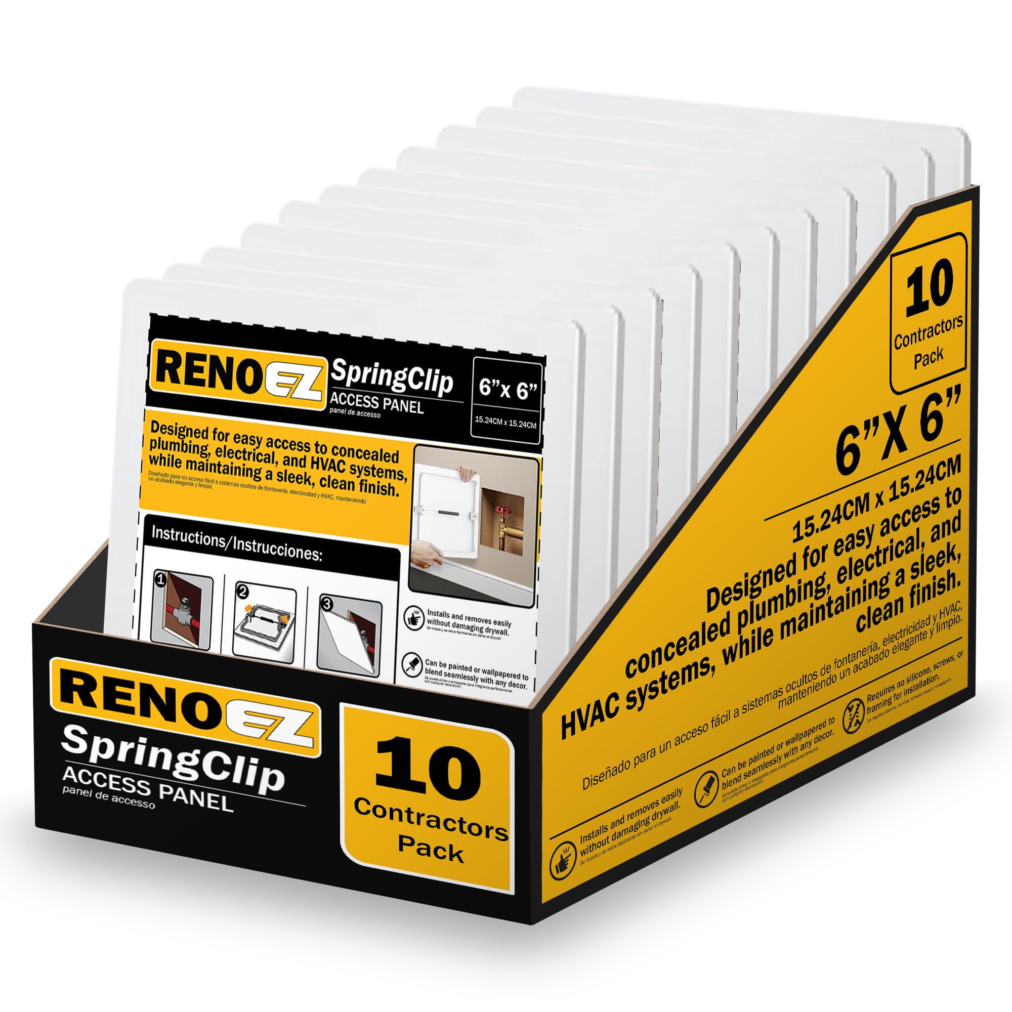 perry ページ RenoEZ Plastic Access Panel 6x6 inches with Spring Click