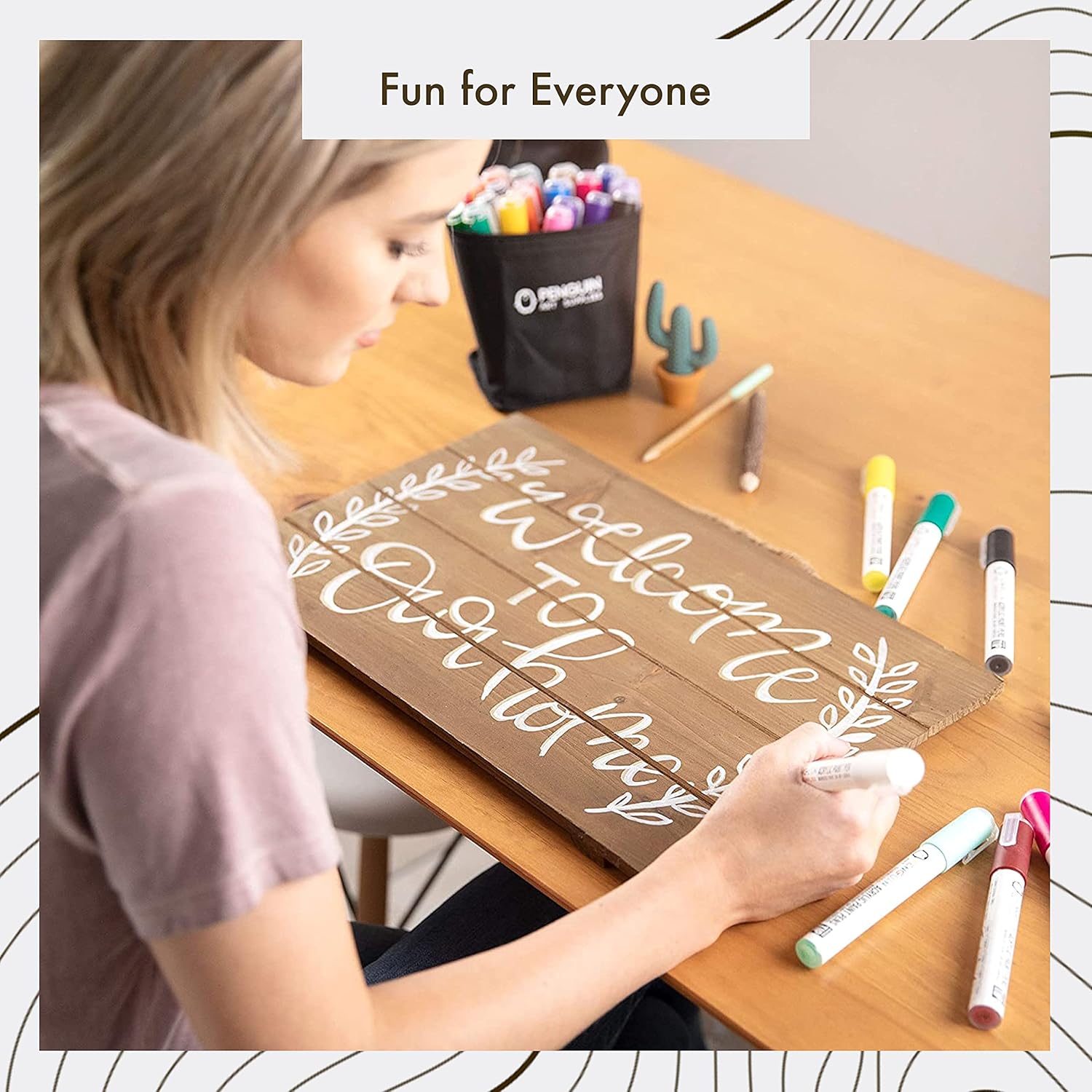 28 Dual Tip Acrylic Paint Pens: Craft Paint Markers for Painting Wood, Glass, Rock, Ceramic, Porcelain - Non Toxic Reversible Paint Pen with Thick 5mm Tip and 3mm Fine Tip - 28 Pens with Zipper Pouch : Arts, Crafts & Sewing