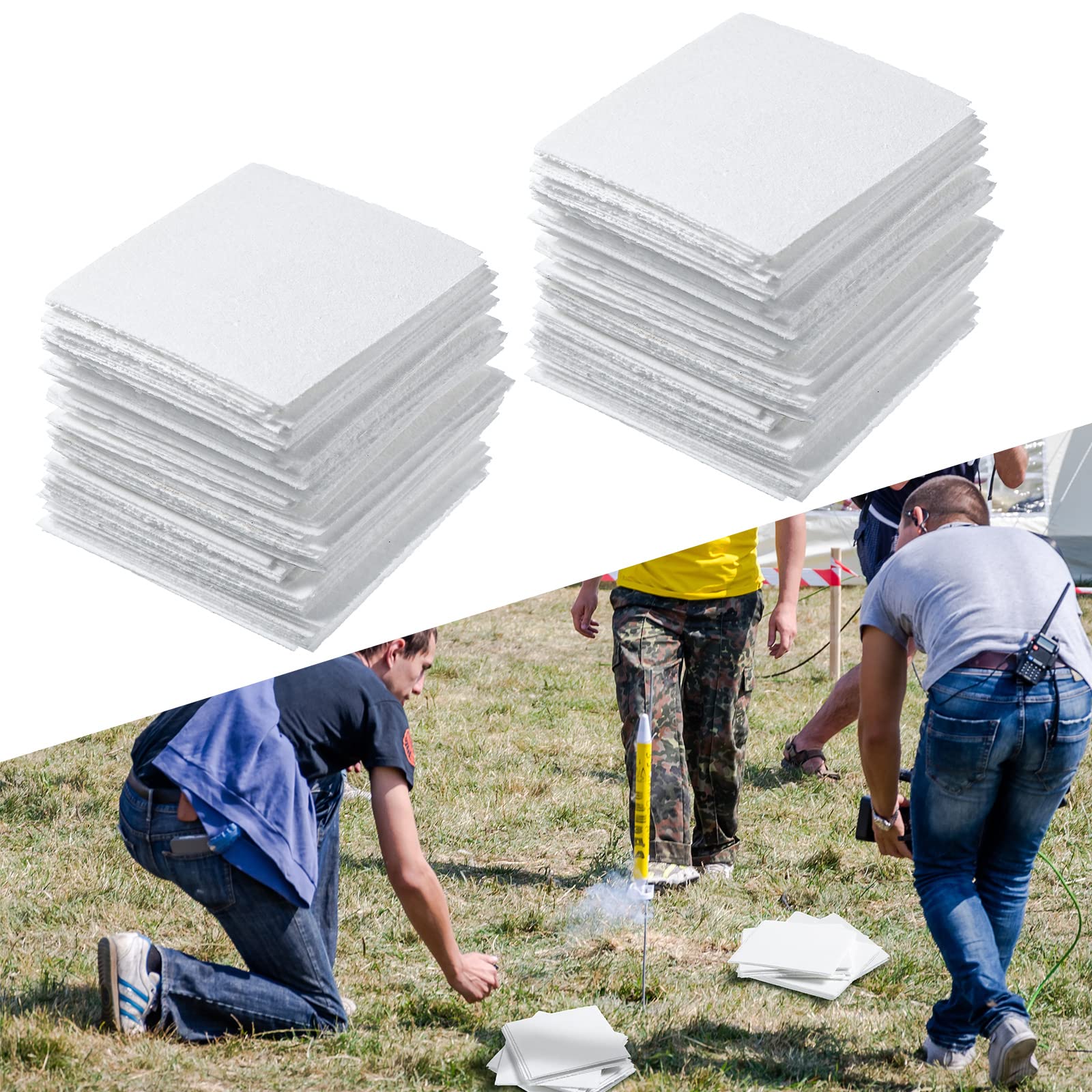 Chinco 120 Pcs Model Rocket Recovery Wadding Aerospace Model Rocket Engines Wadding Paper Starter Kits