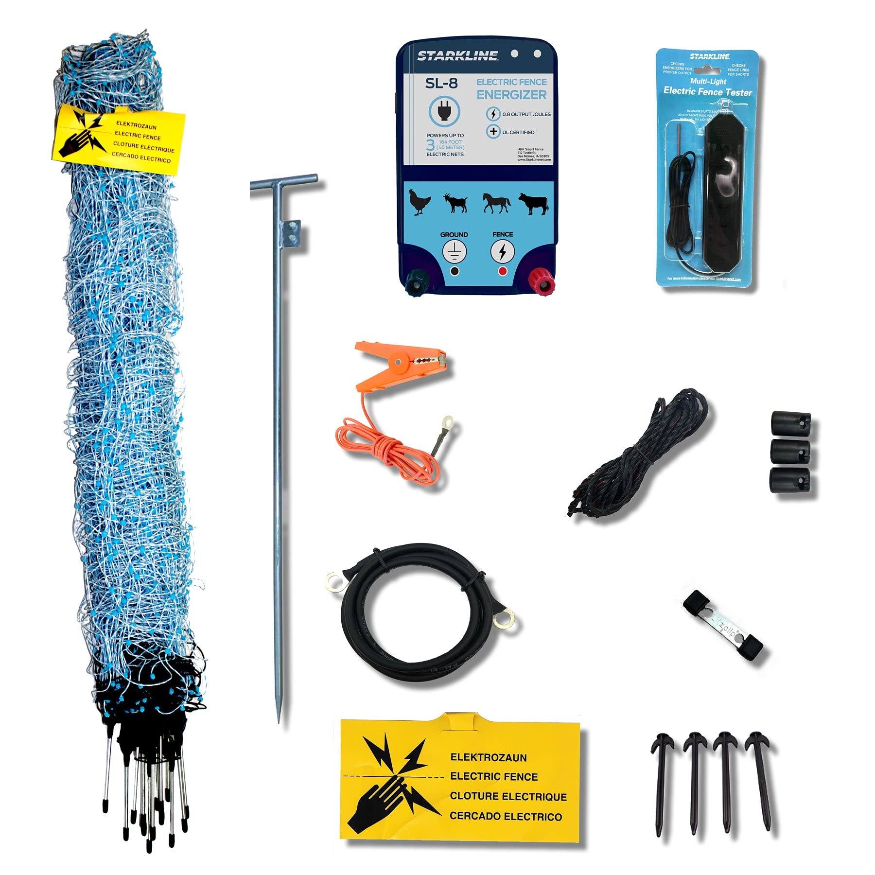 Starkline AllPurpose Sheep and Goat Netting AC Electric Fence Kit 42