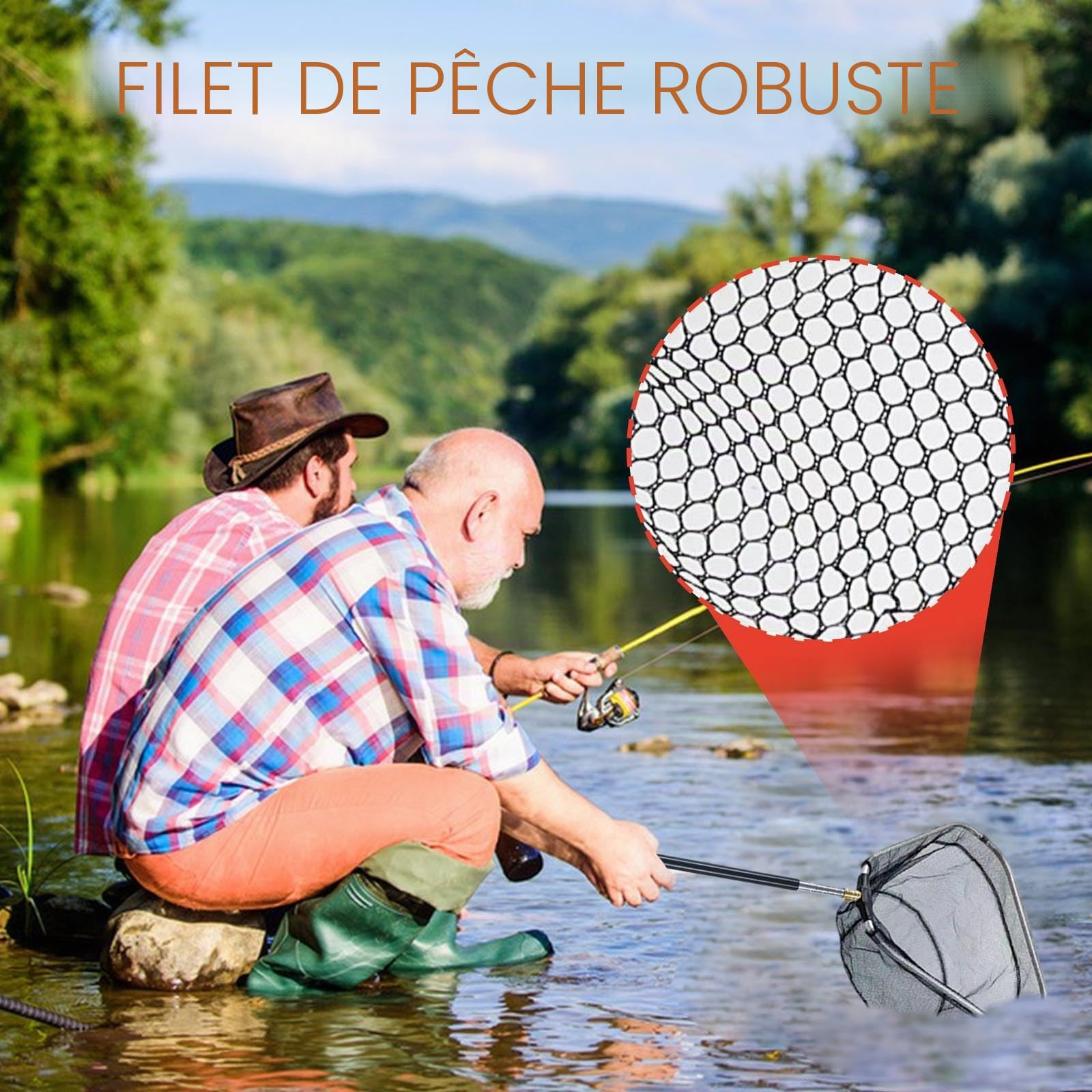 Kit de Filet de Pêche évolutif pour Volaille,Filet pour Attraper les Poulets,Crochet pour Pattes en Acier Inoxydable,Outil de Capture pour Poulets,Canards,Poissons,37 à 151cm de Longueur Extensible