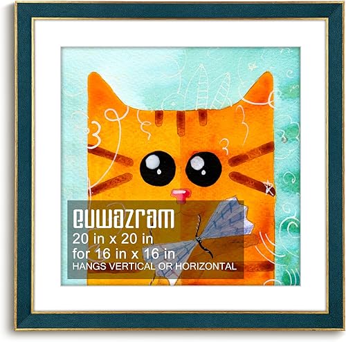 Miniatura 63 de Marco de gamuza de 10 x 13 pulgadas, marco individual, elegante marco verde de 10 x 13 pulgadas con paspartú para fotos de 8.5 x 11 pulgadas, para