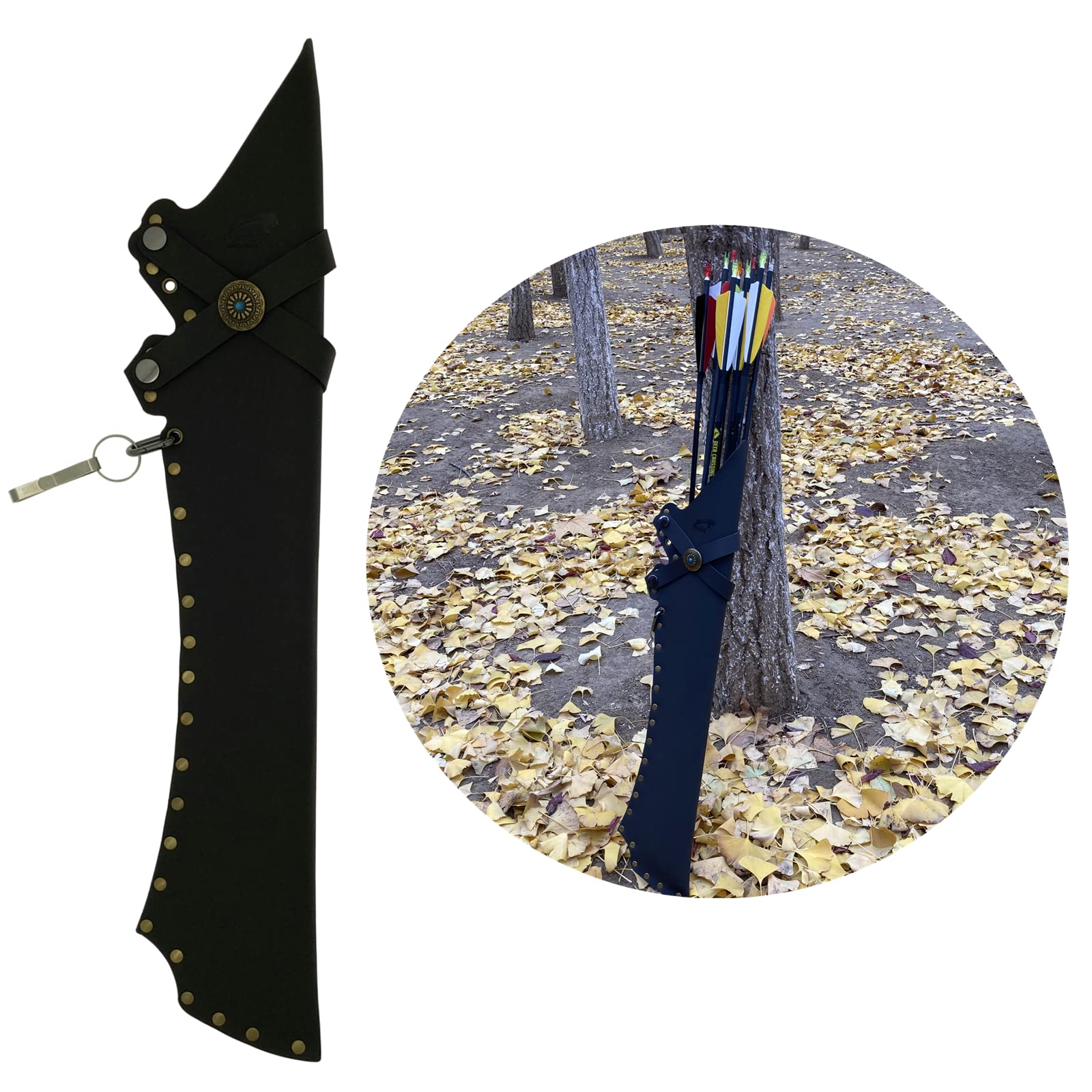 GemillaArchery Arrow Quiver, Lightweight Arrow Holder, Vintage Design Quivers for Arrows Bow Hunting Targeting