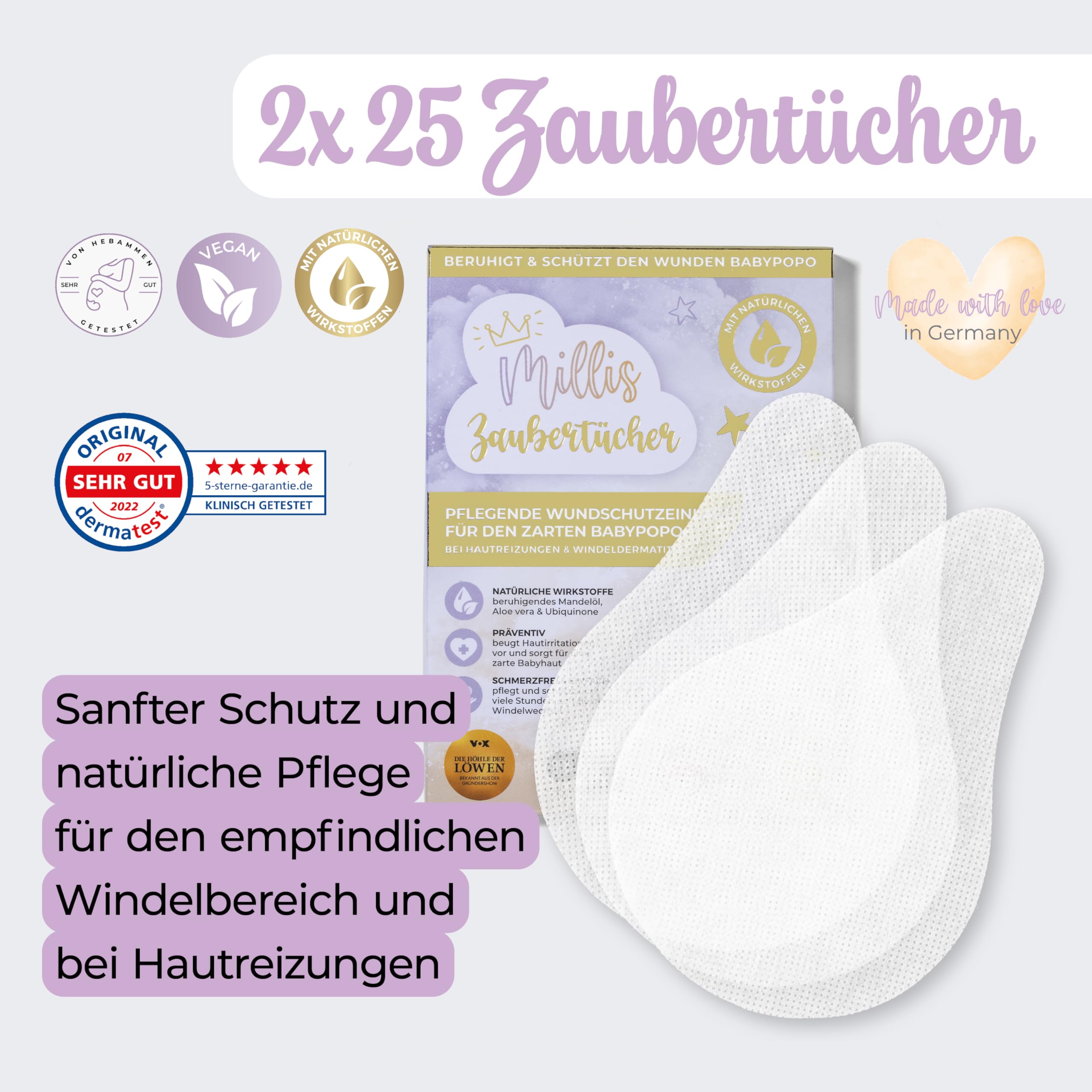 Millis Coffret cadeau bébé 8 pièces avec produits | Cartes de jalons, lingettes humides en bambou Millis & lingettes magiques Millis Bavoir Album de souvenirs, livre de contes de fées, sac à langer et