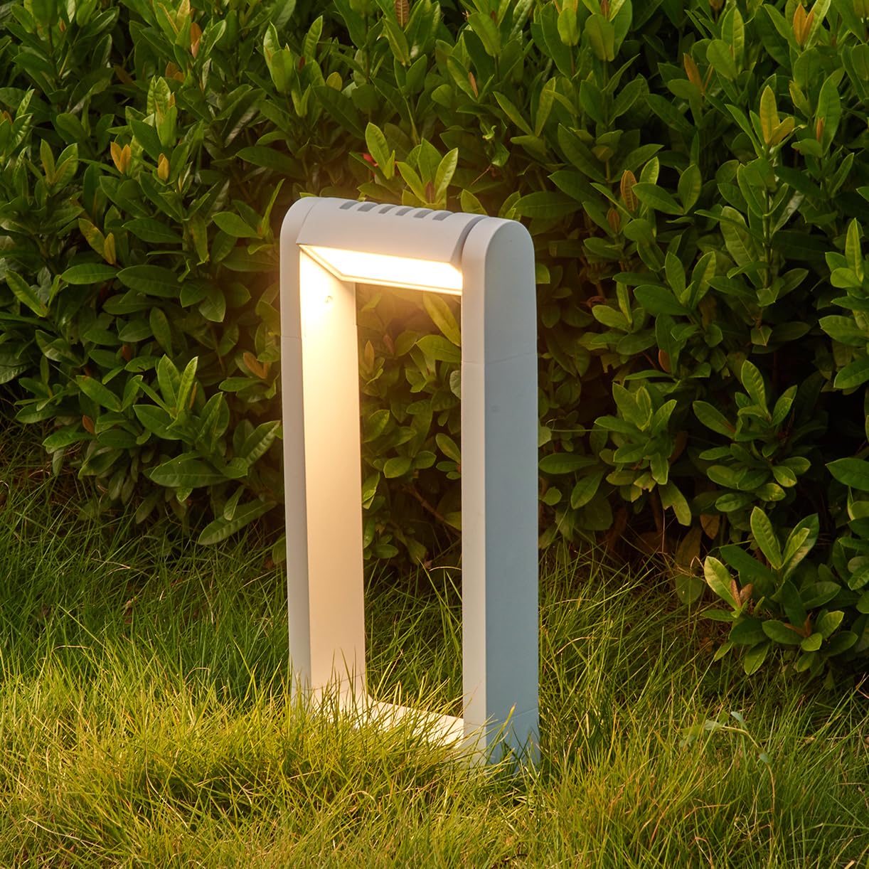 LED Poste Iluminación Poste de Exterior Luz Aluminio/LED COB/Poste de Patio en Moda Impermeable paisaje/Caminos/Patio IP65 (orientable Blanco/Blanco cálido)