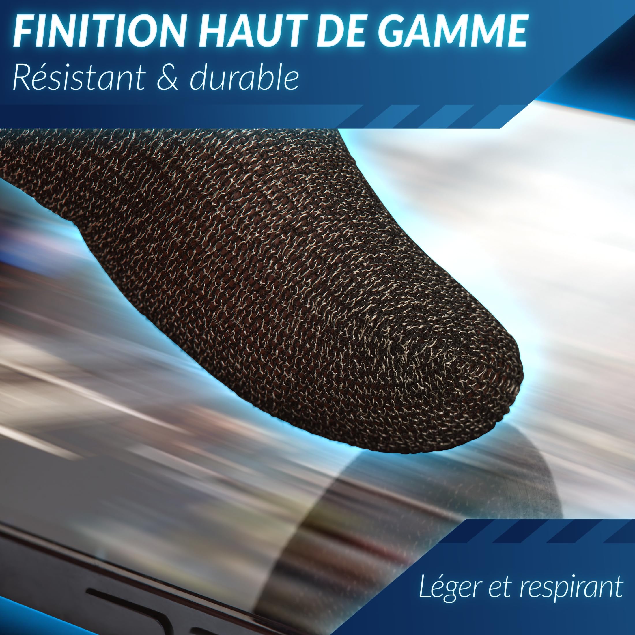 Gaming Finger Sleeve 10 pièces - Compatibles avec Tous Les Jeux Mobiles - Gaming Finger Sleeves - Gant de Doigt Gaming - Protège Doigt - Accessoires Gaming Accessoire Téléphone Gamer