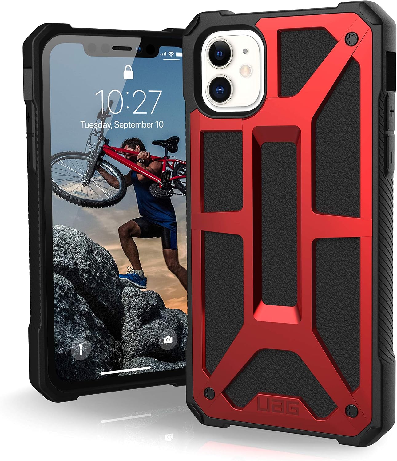 URBAN ARMOR GEAR UAG Designed for iPhone 11 [6.1-inch Screen] Monarch Feather-Light Rugged [Crimson] Military Drop Tested iPhone Case