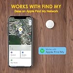 Tracker Tags Work with Apple Find My(iOS Only), Bluetooth Tracker for Luggage,Key,Bag,Replaceable Battery, Item Finders with 4 Waterproof Cases and Keychains (White)