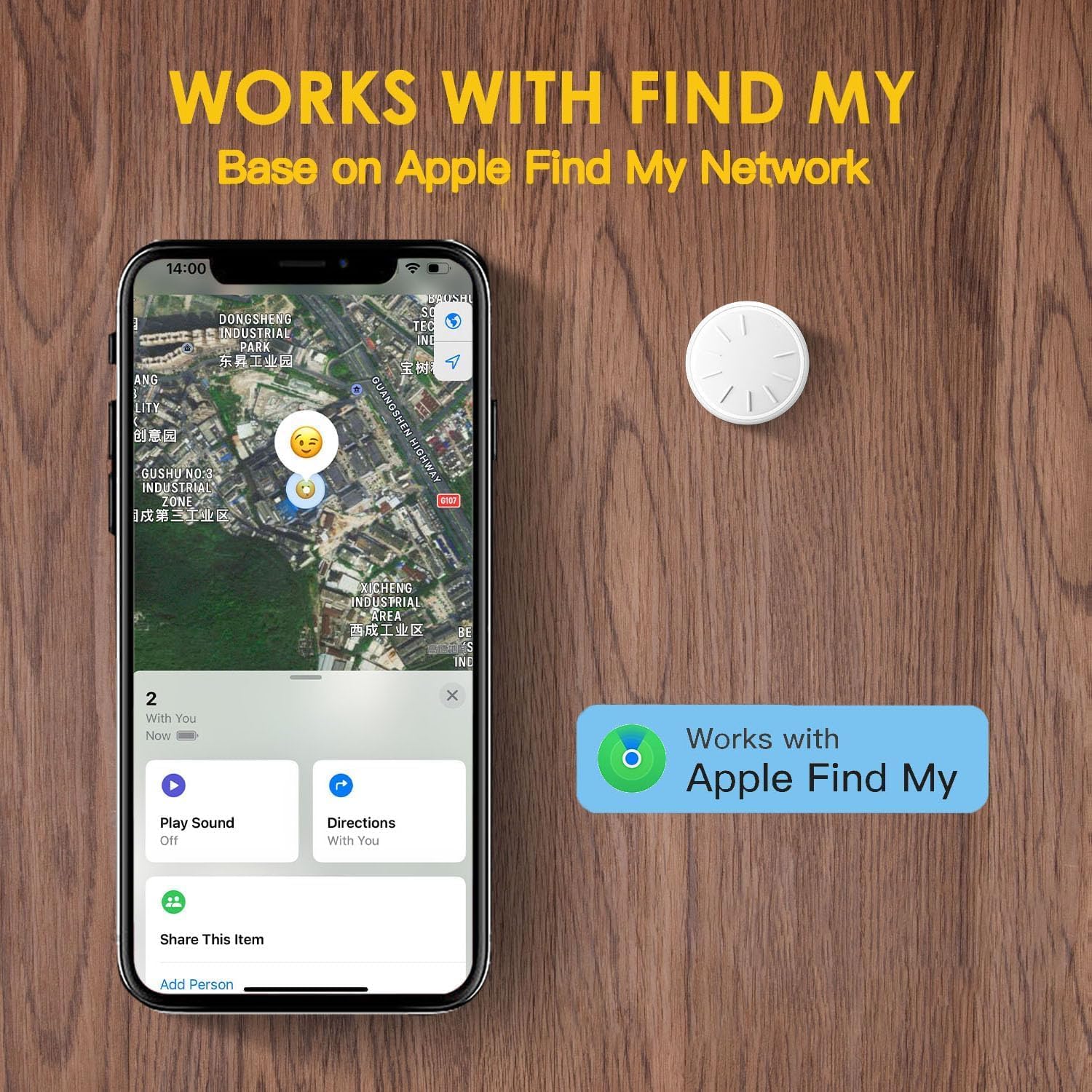 Confezione da 3 targhette tracker con custodia impermeabile per chiavi, portafoglio, ecc., funziona con l'app Find My (solo iOS)