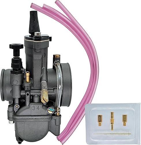 Joygowe Carburador universal PWK de 1.339 in con chorro de potencia para motor de 200 cc a 350 cc todo tipo de motocicletas de motocross, quad,